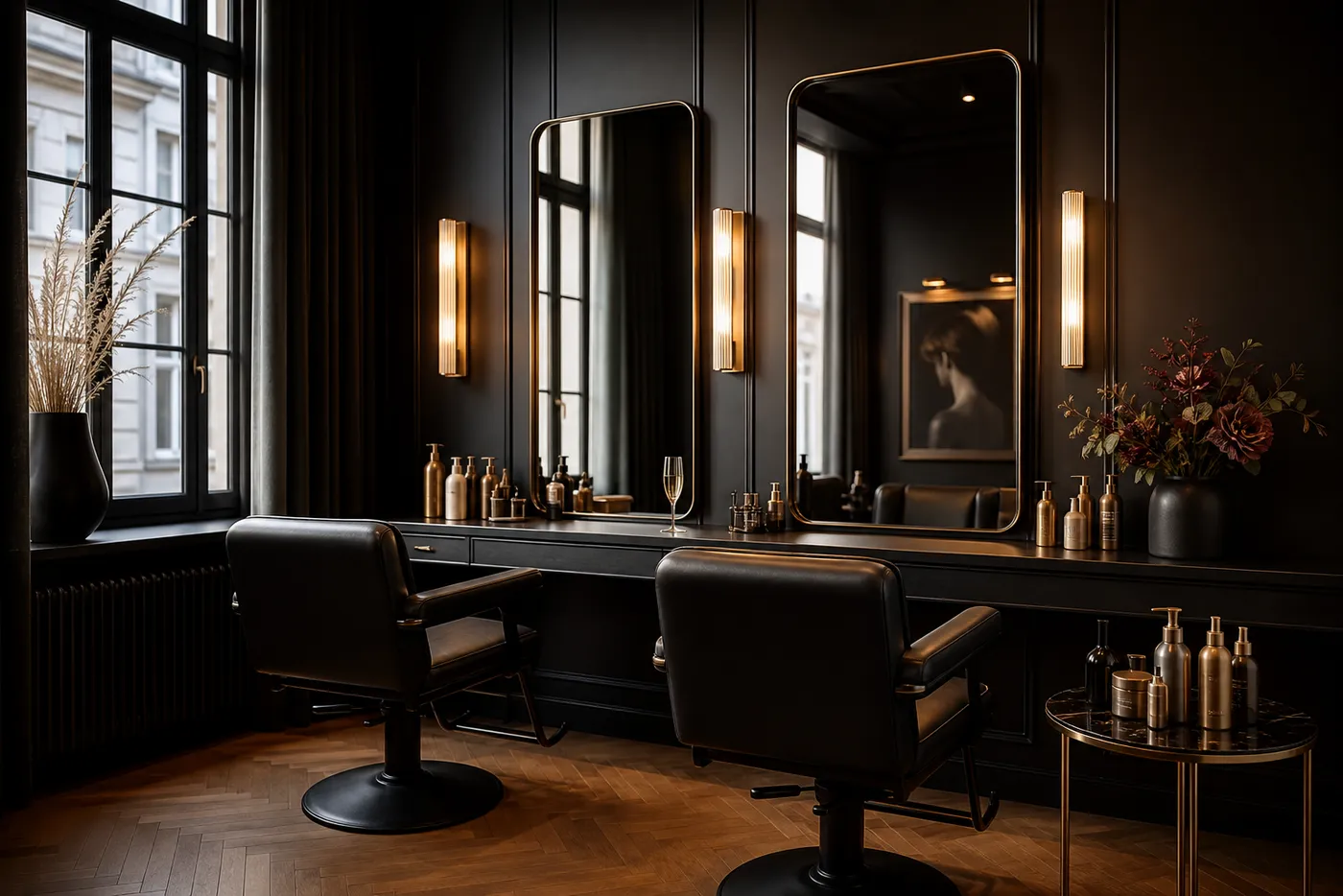 Die Stylingplätze des NOIR Haarstudios