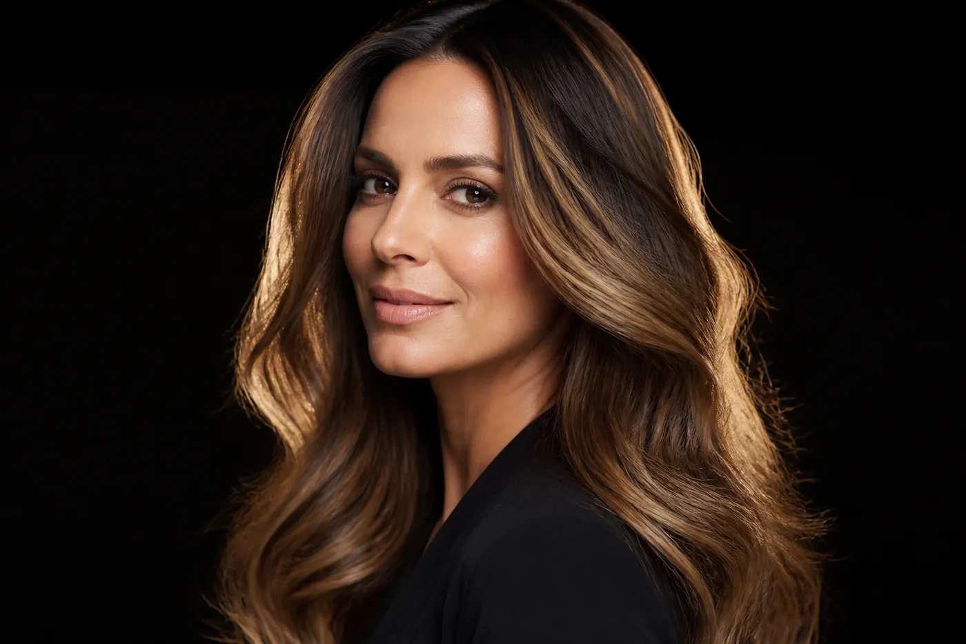 Glänzendes Balayage-Ergebnis im NOIR Haarstudio